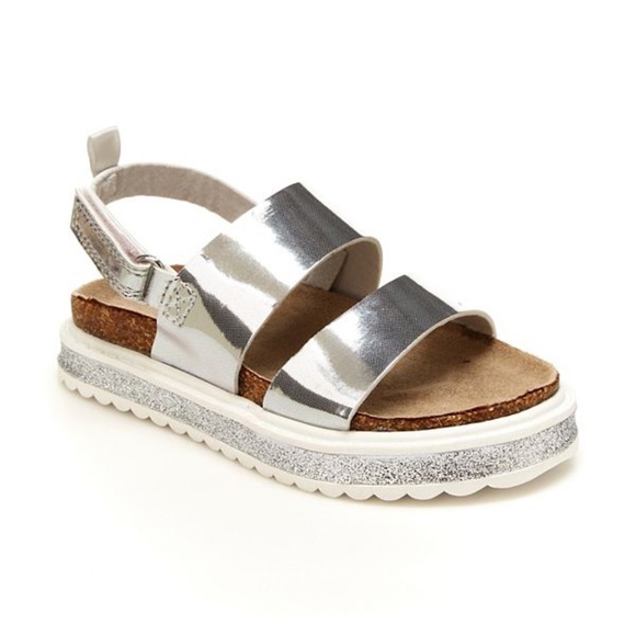 Carter's Other - CARTER'S Carlyle Silver Metallic Toddler Girls  Sandals size 7 NWT